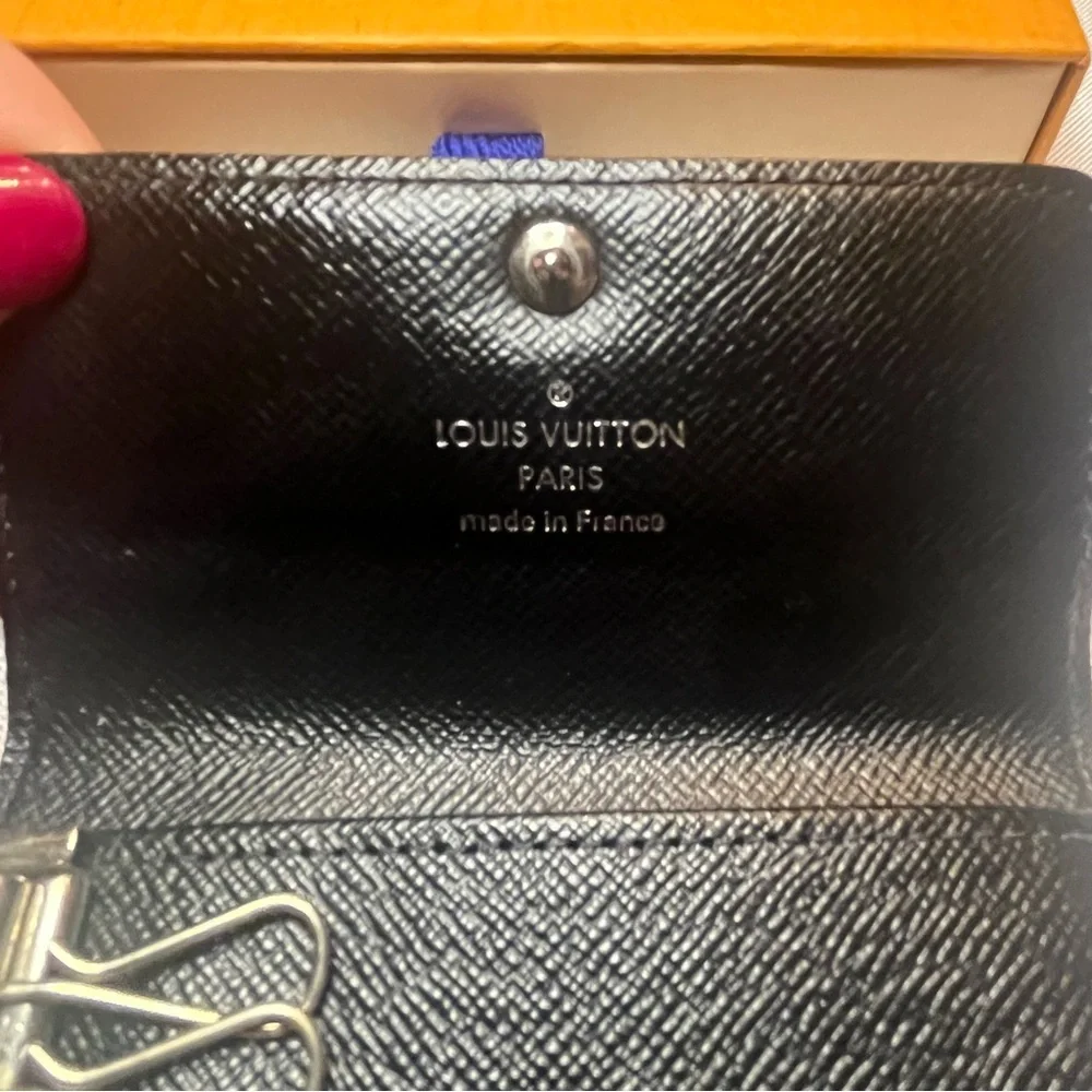 Louis Vuitton Key Holder Damier Ebene Graphite BLACK/GREY 100% Authentic - Picture 11 of 14